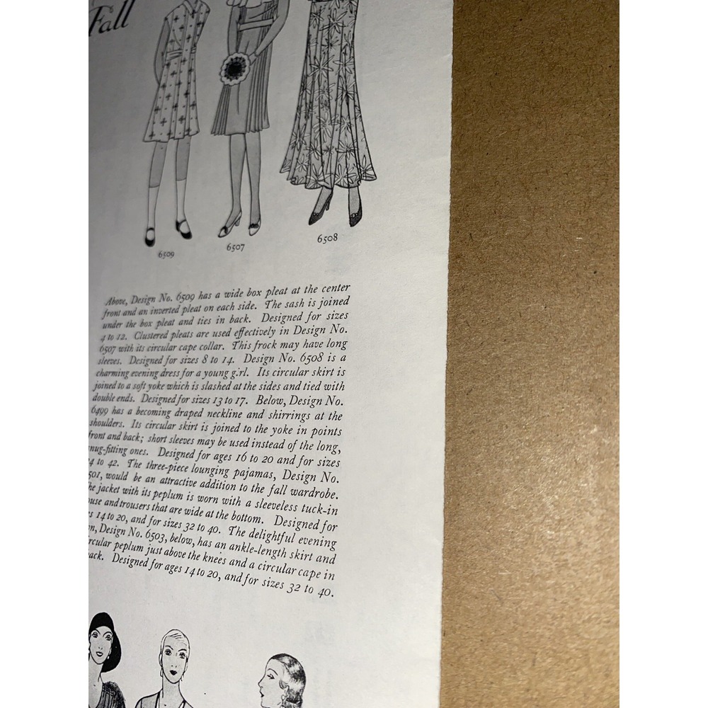 1930 Ladies Home Journal Fashion Illustration Art Deco Vintage Page - Picture 9 of 11